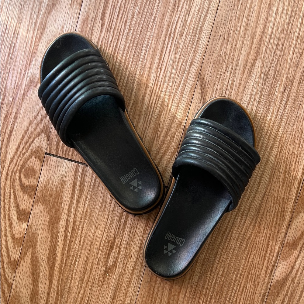 Cougar Black Slide Sandals - Picture 6 of 10
